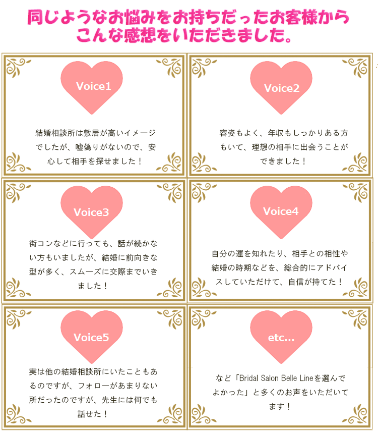 お客様からこんな感想を